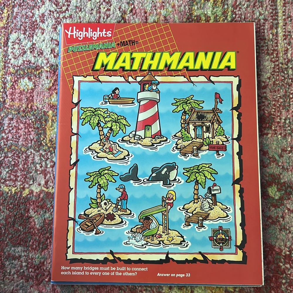 Vintage Highlights Mathmania Kids Puzzle Books - NEVER USED - Set of 4 - Picture 4 of 6
